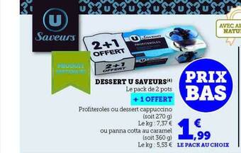 Hyper U Dessert u saveurs offre
