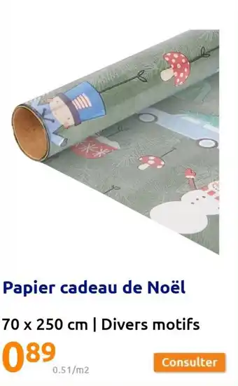 Action Papier cadeau de noël offre
