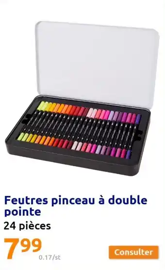 Action Feutres pinceau à double pointe offre