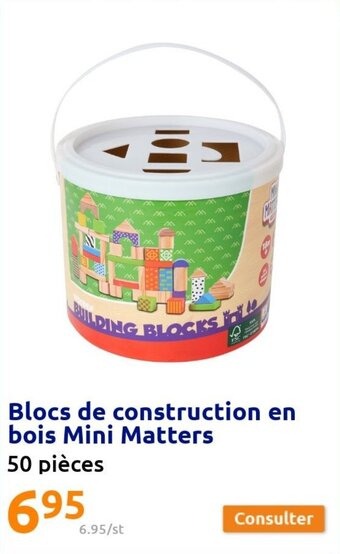 Action Blocs de construction en bois mini matters offre