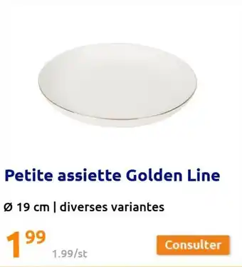 Action Petite assiette golden line offre