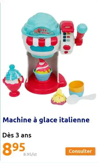 Action Machine à glace italienne offre