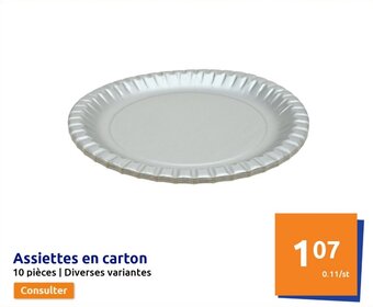 Action Assiettes en carton offre