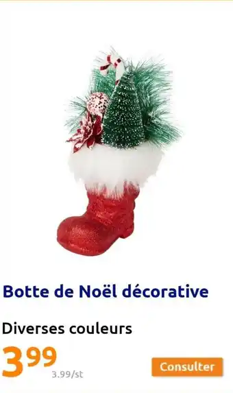 Action Botte de noël décorative offre
