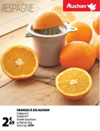 Auchan Oranges à jus auchan offre