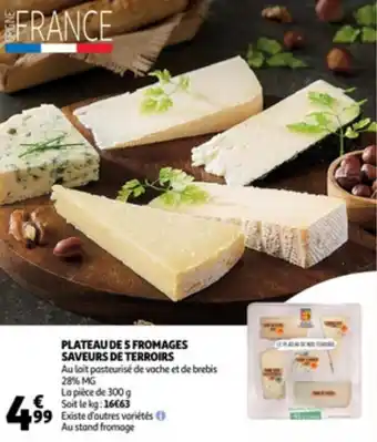 Auchan Plateau de 5 fromages saveurs de terroirs offre