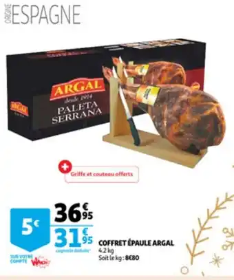Auchan Coffret épaule argal offre