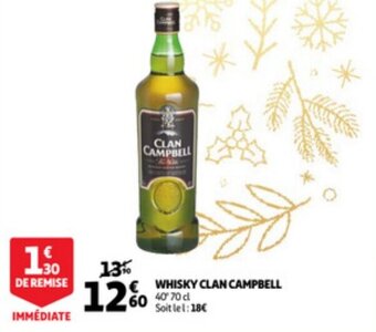 Auchan Whisky clan campbell offre