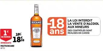 Auchan Pastis ricard offre