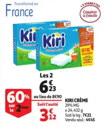 Auchan Kiri crème offre