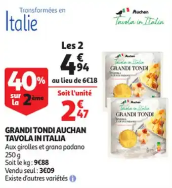 Auchan Grandi tondi auchan tavola in italia offre