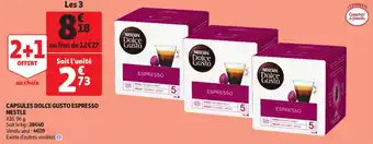 Auchan Capsules dolce gusto espresso NESTLE offre