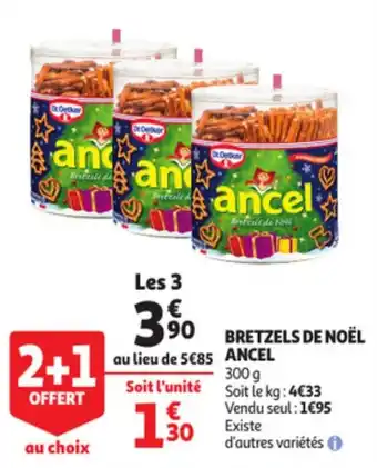 Auchan Bretzels de noël ANCEL offre