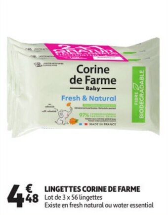 Auchan Lingettes corine de farme offre
