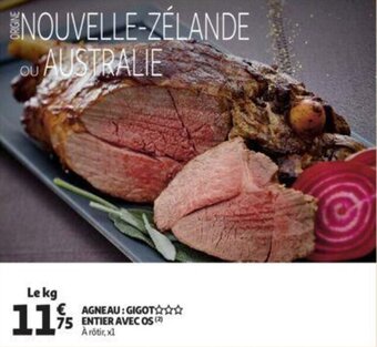 Auchan Agneau : gigot entier avec os offre