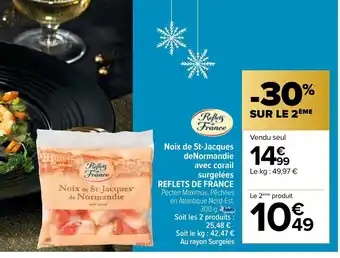Carrefour Market Noix de St-Jacques de Normandie Avec Corail Surgelées Reflets de France offre