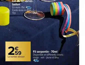 Carrefour Market Fil Serpentin 70ml offre