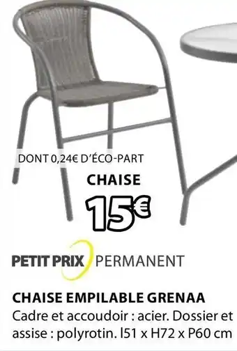 JYSK Chaise empilable Grenaa offre