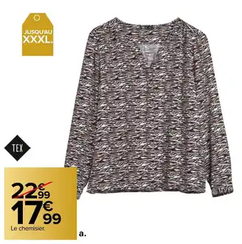 Carrefour Market Chemisier Imprime Femme offre