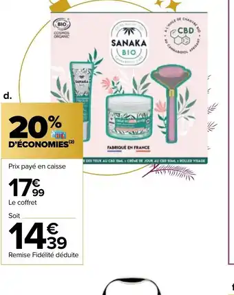 Carrefour Market Coffret Beaute Au CBD Sanaka offre