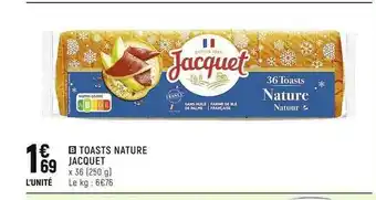 Spar Toasts nature jacquet offre