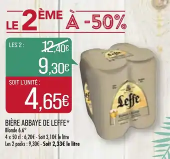 Match Bière Abbaye de Leffe offre
