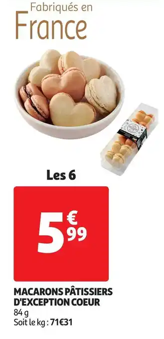 Auchan Macarons Pâtissiers D'exception Cœur offre