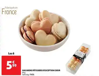 Auchan Macarons Pâtissiers D'exception Coeur offre