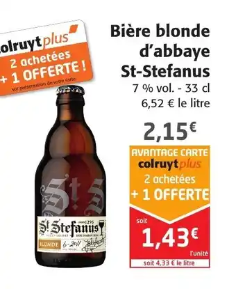 Bière blonde d'abbaye St-Stefanus