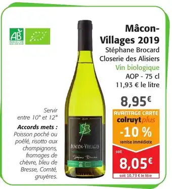 Colruyt Mâcon Villages 2019 offre