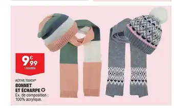 ALDI Bonnet et écharpe active touch offre