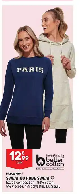 ALDI Sweat ou robe sweat up2fashion offre
