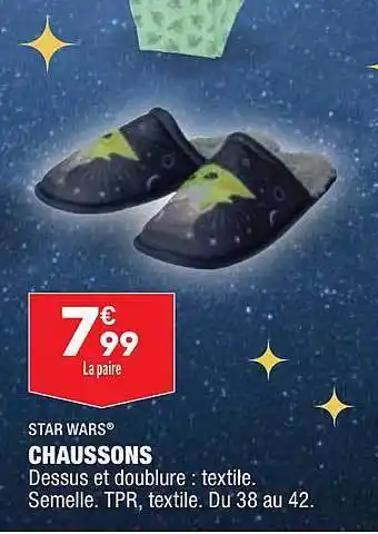 ALDI Chaussons star wars offre
