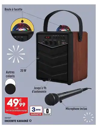 ALDI Enceinte karaoké envivo offre