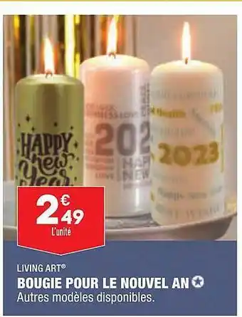 ALDI Bougie pour le nouvel an living art offre