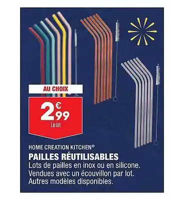 ALDI Pailles réutilisables home création kitchen offre