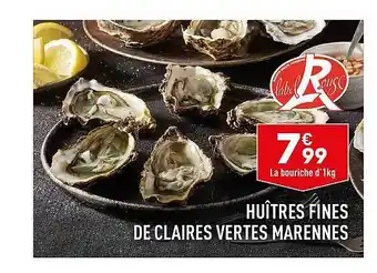 ALDI Huîtres fines de claires vertes marennes offre