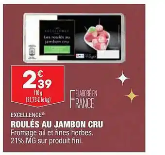 ALDI Roulés au jambon cru excellence offre