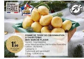 Intermarché Contact Pomme de terre de consommation à chair ferme mon marché plaisir offre