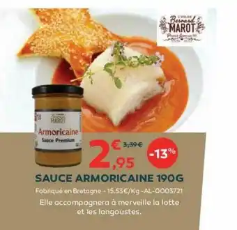 Cabesto Sauce armoricaine 190 g offre