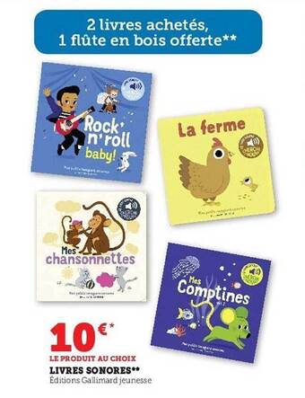 Hyper U Livres sonores offre