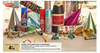 Sachet cotillons pour 5 personnes
