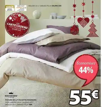 JYSK Parure de lit en satin ingeborg kronborg offre
