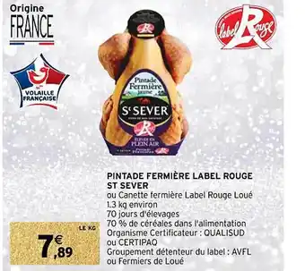 Pintade fermière label rouge st sever