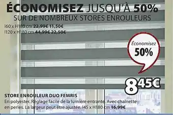 JYSK Store enrouleur duo femris offre