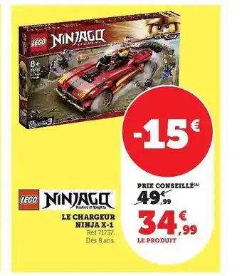 Hyper U Le chargeur ninja x-1 lego ninjago offre