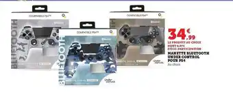Hyper U Manette bluetooth under control pour ps4 offre