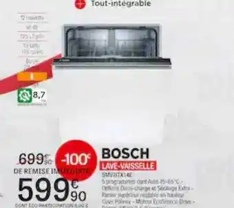 Extra Lave-vaisselle bosch offre