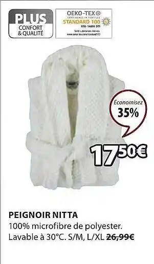 JYSK Peignoir nitta offre