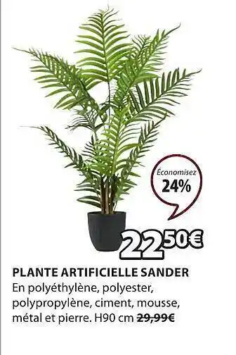 JYSK Plante artificielle sander offre